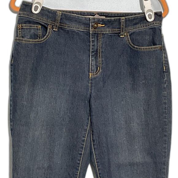 Chico's Classic Straight Jeans Blue Cotton Blend 29" Inseam - Picture 5 of 9